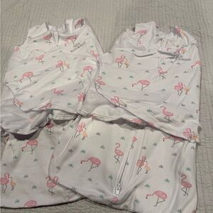 Halo Flamingo Print Kids Pajamas